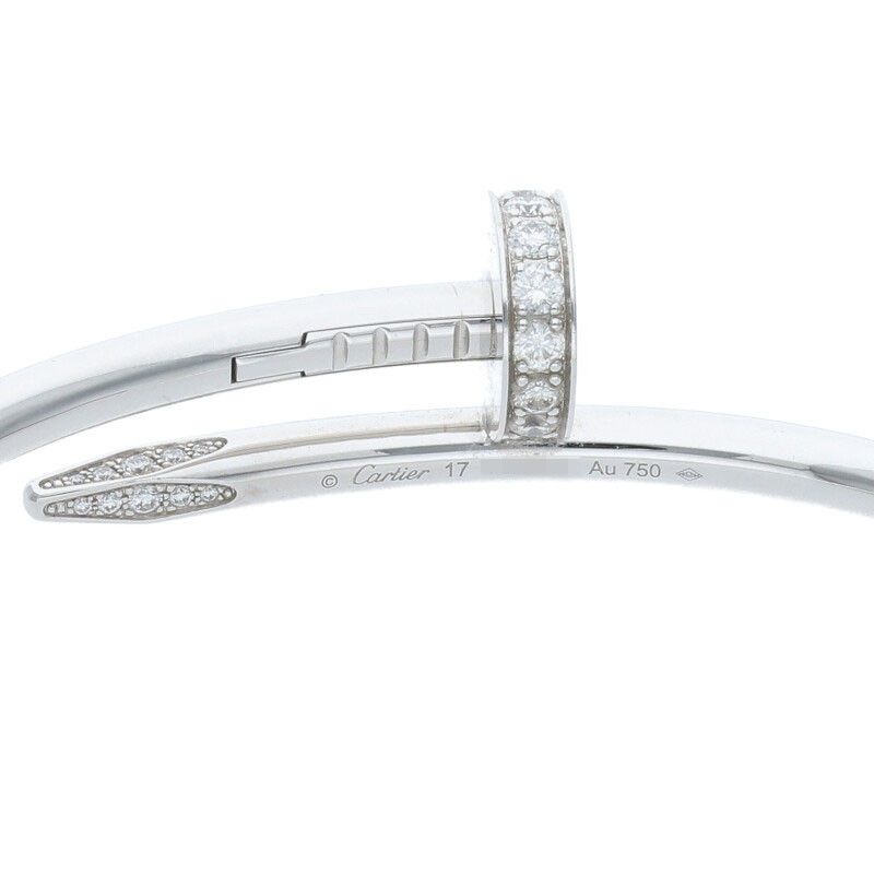 Cartier 18K White Gold Juste Un Clou Half Diamond New Shape Juste UN CLOU
