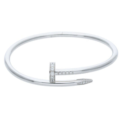 Cartier 18K White Gold Juste Un Clou Half Diamond New Shape Juste UN CLOU