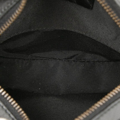 Gucci GG Canvas Crossbody Shoulder Bag Pochette 90700 Black Canvas Leather