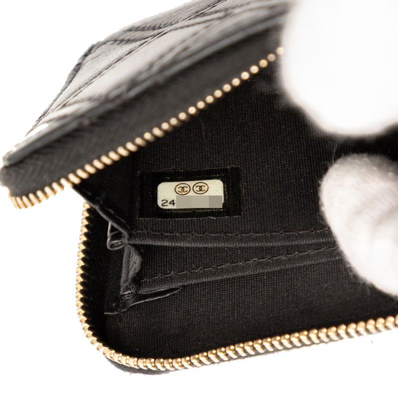 Chanel Matelasse Coco Mark Black Lambskin Women's Chanel