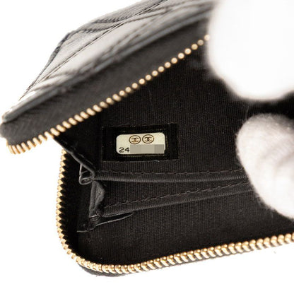 Chanel Matelasse Coco Mark Black Lambskin Women's Chanel