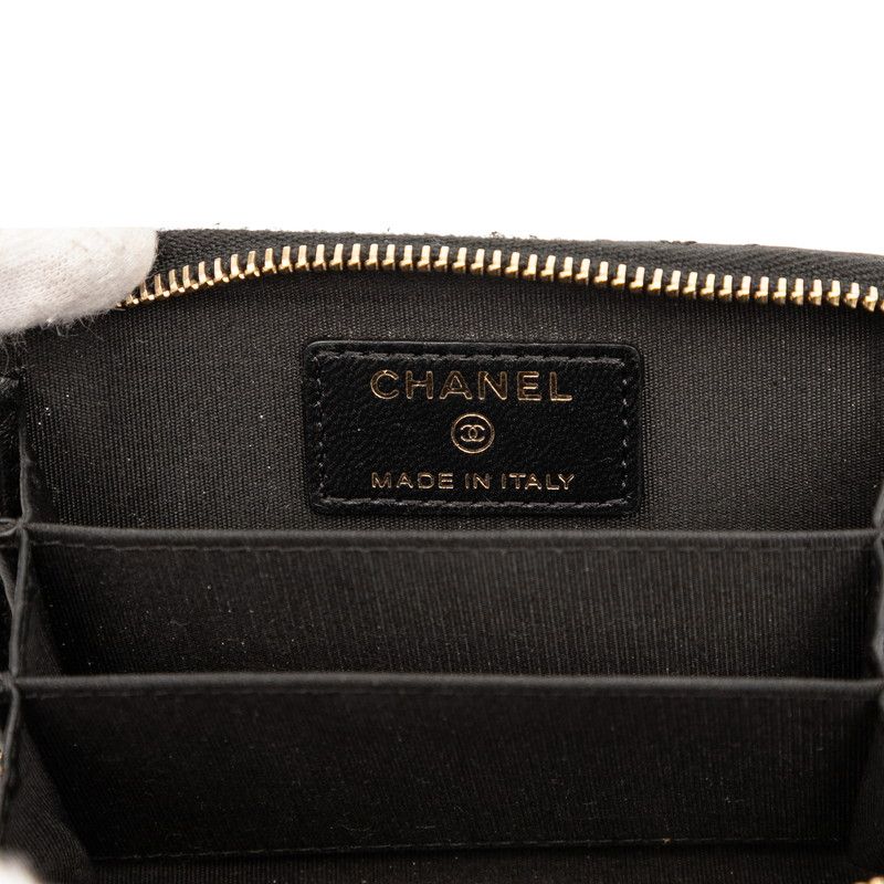 Chanel Matelasse Coco Mark Black Lambskin Women's Chanel
