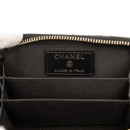 Chanel Matelasse Coco Mark Black Lambskin Women's Chanel