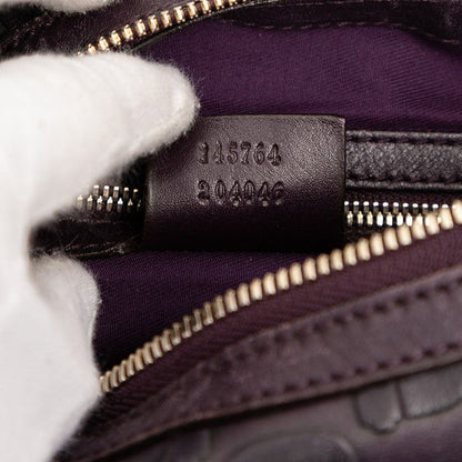 Gucci Horsebit One Shoulder Bag 145764 Purple Leather Women's Gucci