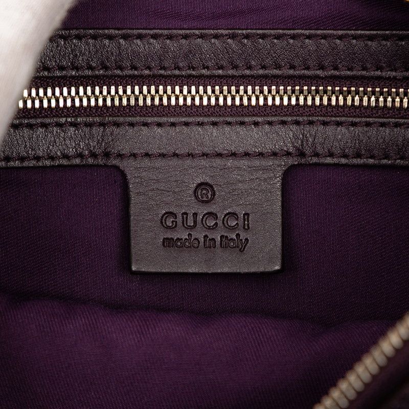 Gucci Horsebit One Shoulder Bag 145764 Purple Leather Women's Gucci