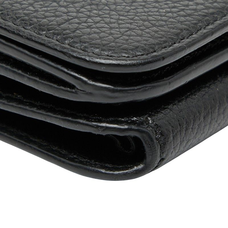 Balenciaga Chain Mini Wallet 618145 Black Leather Women's Balenciaga