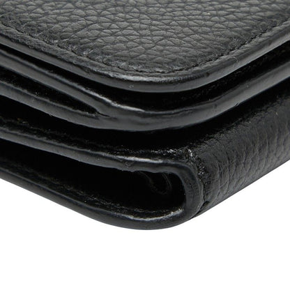 Balenciaga Chain Mini Wallet 618145 Black Leather Women's Balenciaga