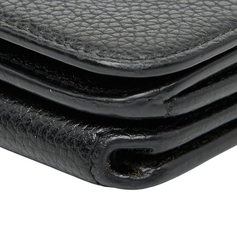 Balenciaga Chain Mini Wallet 618145 Black Leather Women's Balenciaga