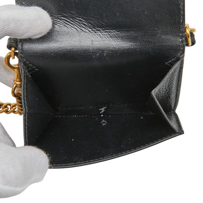 Balenciaga Chain Mini Wallet 618145 Black Leather Women's Balenciaga