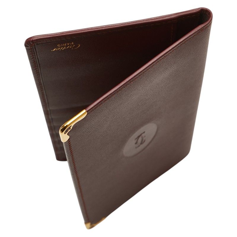 Cartier Must Line Bordeaux Wine Red Leather Ladies Cartier