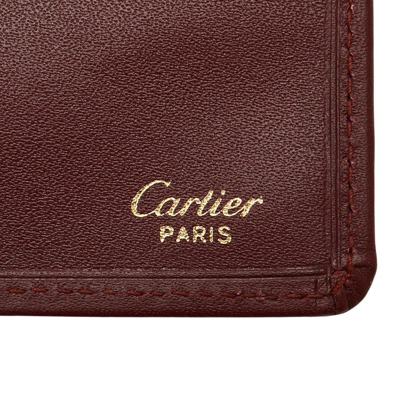 Cartier Must Line Bordeaux Wine Red Leather Ladies Cartier