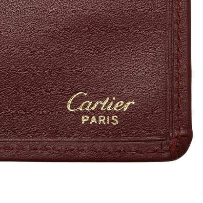 Cartier Must Line Bordeaux Wine Red Leather Ladies Cartier