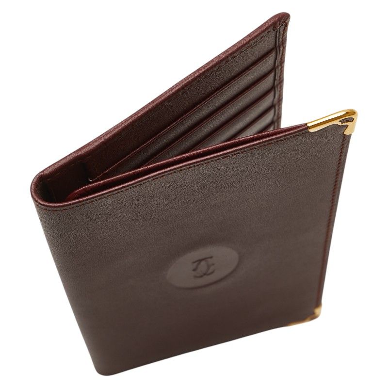 Cartier Must Line Bordeaux Wine Red Leather Ladies Cartier