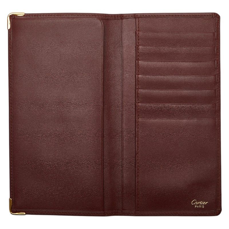 Cartier Must Line Bordeaux Wine Red Leather Ladies Cartier