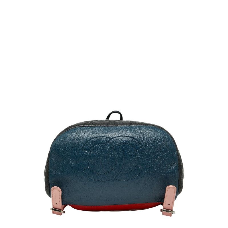 Chanel Coco Mark Matelasse Chain Backpack Black Multicolor Lambskin Women Chanel