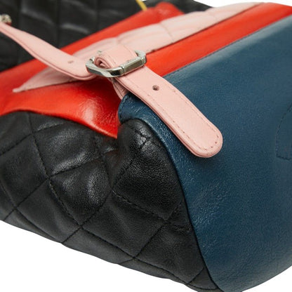 Chanel Coco Mark Matelasse Chain Backpack Black Multicolor Lambskin Women Chanel