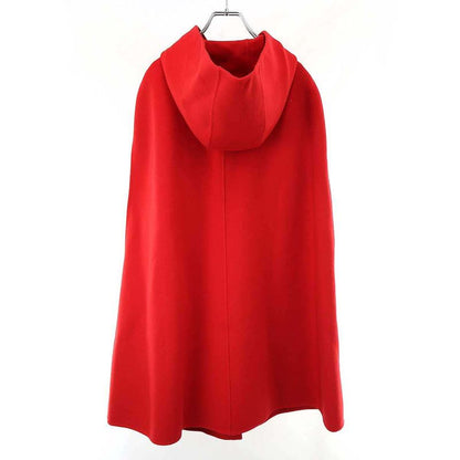Christian Dior 21aw Wool Cashmere Hooded Cape Coat Red 36