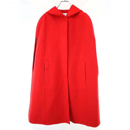 Christian Dior 21aw Wool Cashmere Hooded Cape Coat Red 36