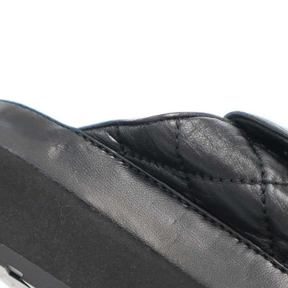 Chanel CC Turnlock Matelasse Leather Mule Shoes G45431 Black 36