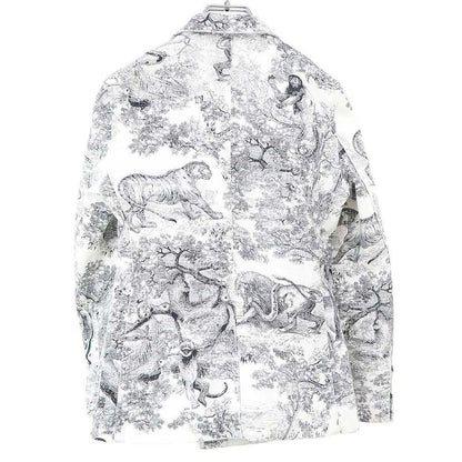 Christian Dior Toile de Jouy Double Tailored Jacket 912v03a3807 White 34