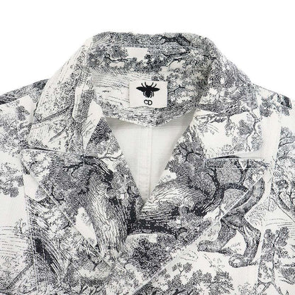 Christian Dior Toile de Jouy Double Tailored Jacket 912v03a3807 White 34