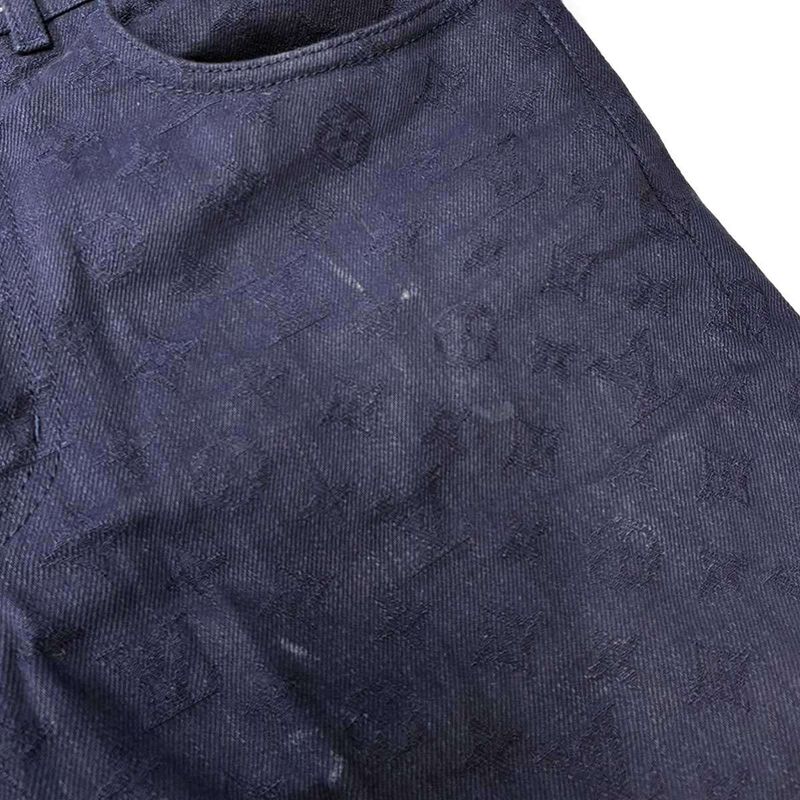 Louis Vuitton 21ss Monogram Denim Pants Lit Hld00w Navy 31