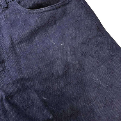 Louis Vuitton 21ss Monogram Denim Pants Lit Hld00w Navy 31