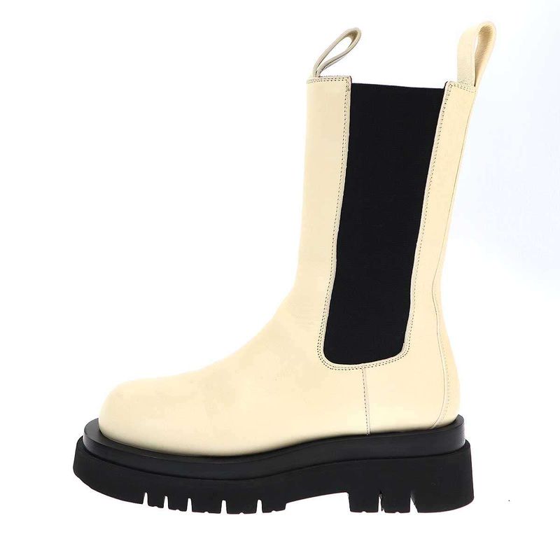 Bottega Veneta Tire Side Gore Long Chelsea Boots White 36