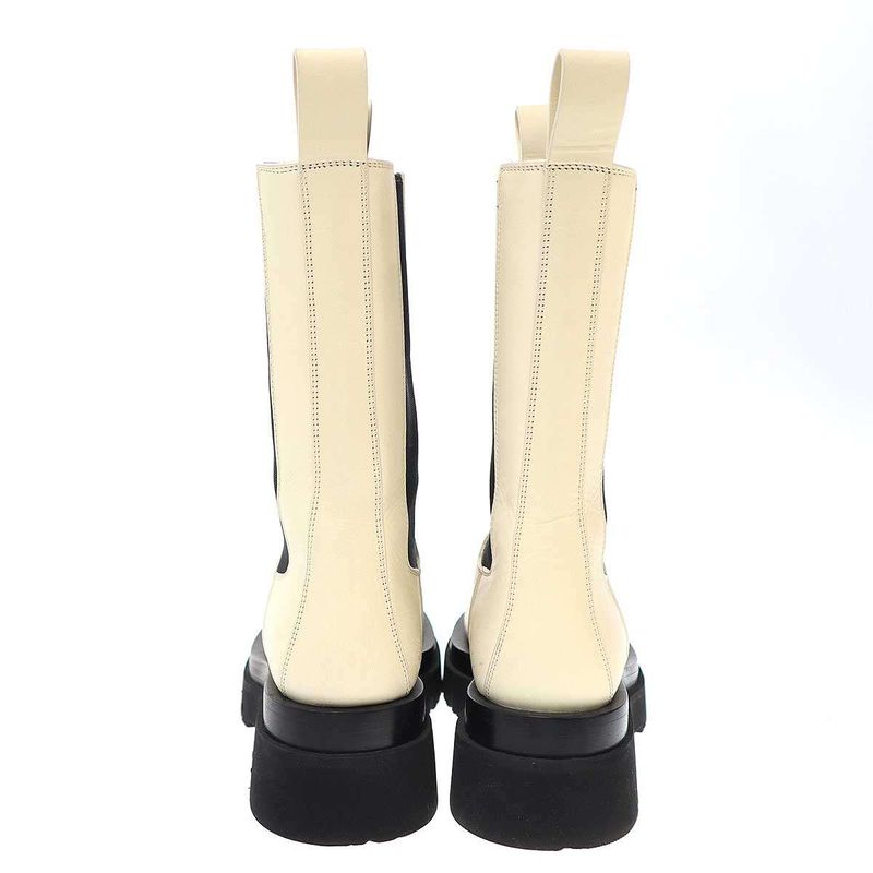 Bottega Veneta Tire Side Gore Long Chelsea Boots White 36