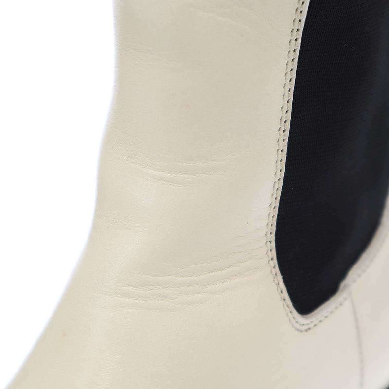 Bottega Veneta Tire Side Gore Long Chelsea Boots White 36