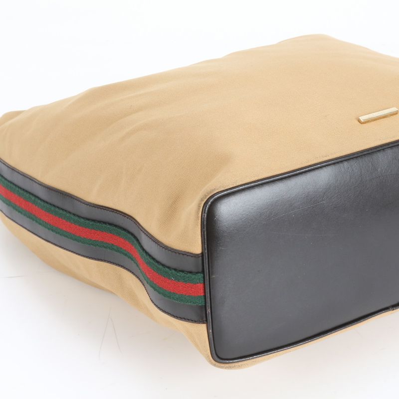 Gucci Sherry Line Leather Tote Bag Shoulder One Shoulder 001 4287 Brown Women's