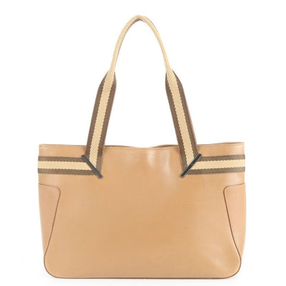 Gucci Sherry Line Leather Tote Bag Shoulder Hand 002-1135 Brown Women RRE Cz41-4