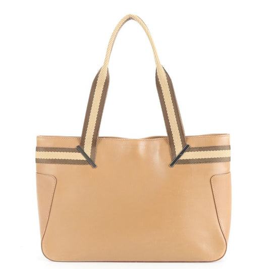 Gucci Sherry Line Leather Tote Bag Shoulder Hand 002-1135 Brown Women RRE Cz41-4