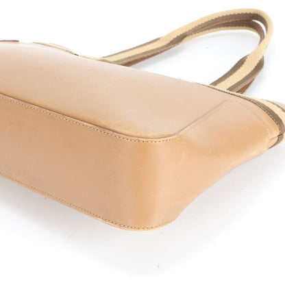 Gucci Sherry Line Leather Tote Bag Shoulder Hand 002-1135 Brown Women RRE Cz41-4