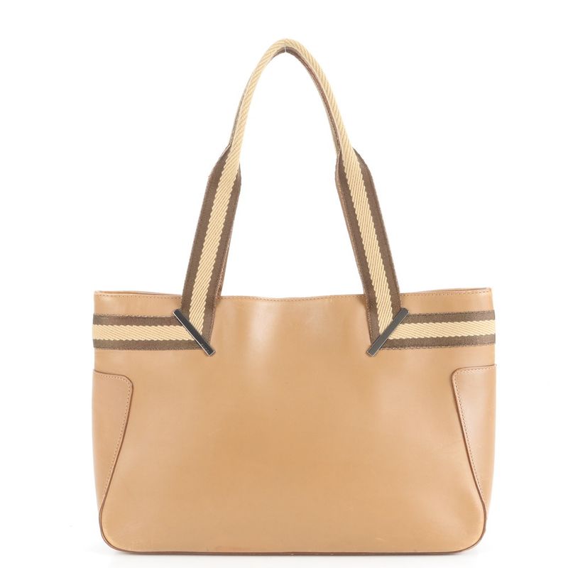 Gucci Sherry Line Leather Tote Bag Shoulder Hand 002-1135 Brown Women RRE Cz41-4