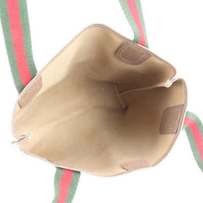 Gucci With Control Card GG Supreme Sherry Line Leather Tote Bag Shoulder