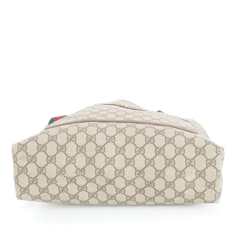 Gucci With Control Card GG Supreme Sherry Line Leather Tote Bag Shoulder