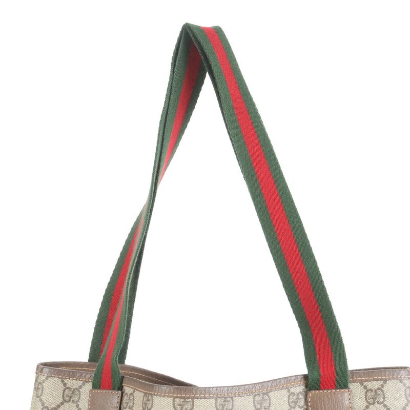 Gucci With Control Card GG Supreme Sherry Line Leather Tote Bag Shoulder