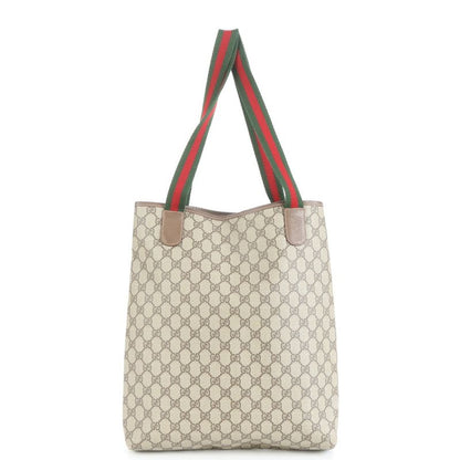 Gucci With Control Card GG Supreme Sherry Line Leather Tote Bag Shoulder