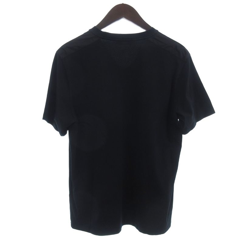 Prada V-neck T-shirt Cut And Sleeve Short Sleeve Logo Chest Pocket Black M