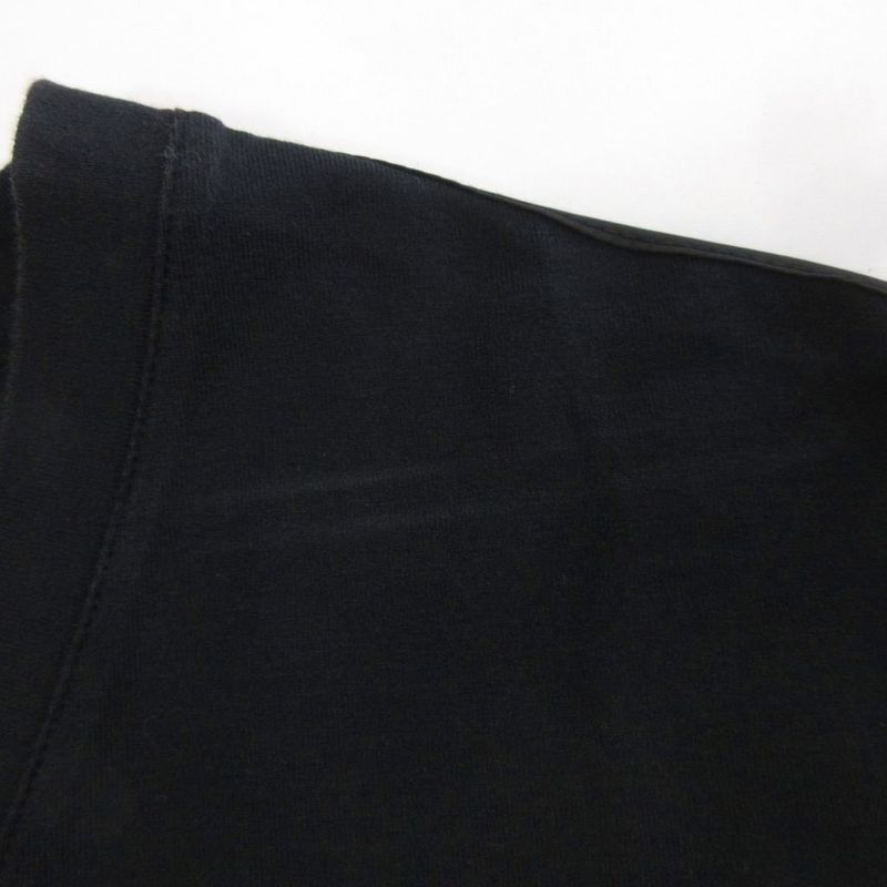 Prada V-neck T-shirt Cut And Sleeve Short Sleeve Logo Chest Pocket Black M