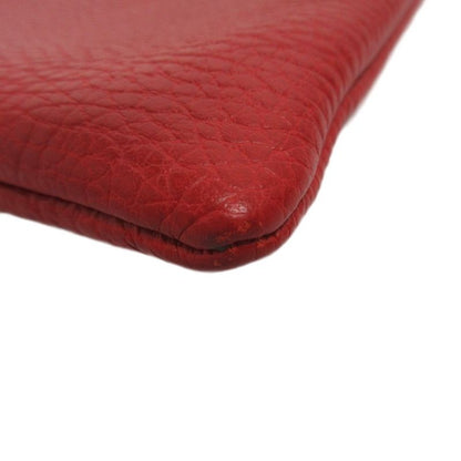 Gucci Bamboo Tassel Clutch Bag Multi Pouch 449652 Leather Red