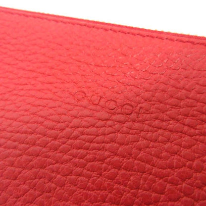 Gucci Bamboo Tassel Clutch Bag Multi Pouch 449652 Leather Red