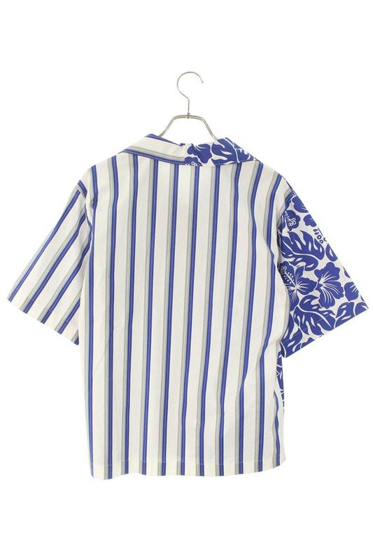 Prada P433b0 Double Match Poplin Short Sleeve Shirt Men 38