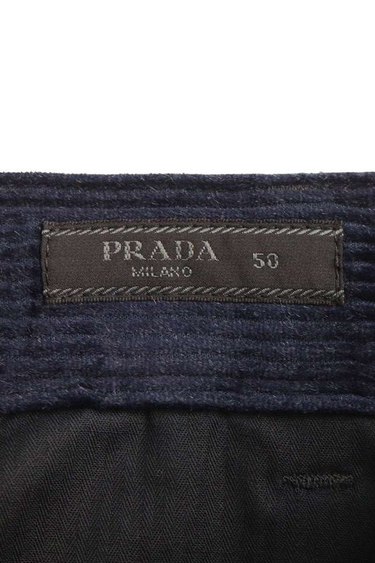 Prada 24SS Up0350 Cashmere Cotton Corduroy Long Pants Men 50