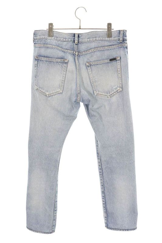 Saint Laurent Paris 597052 Ym372 Crushed Skinny Denim Pants Men's 31