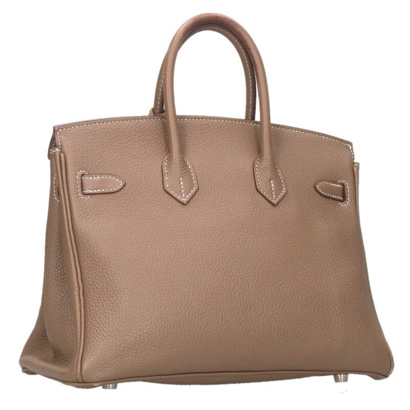 Hermes Birkin 25 Z Engraved Svhardware Etoupe Togo Handbag Men's 25