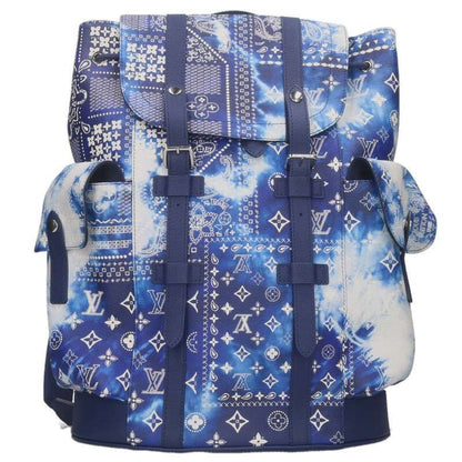 Louis Vuitton M20554 Christopher MM Monogram Bandana Leather Backpack Men's