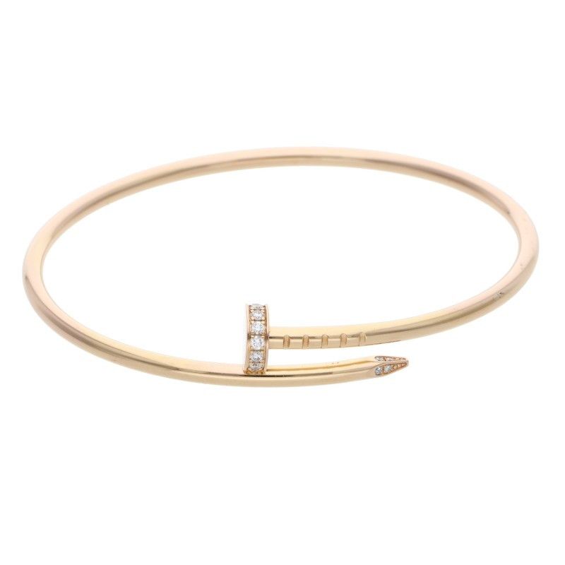 Cartier Juste UN CLOU Bracelet SM Juste Un Clou 18K Pink Gold Pavé Diamond