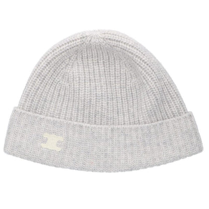 Celine Aa07d317v.08gc Triomphe Embroidered Knit Hat Men's